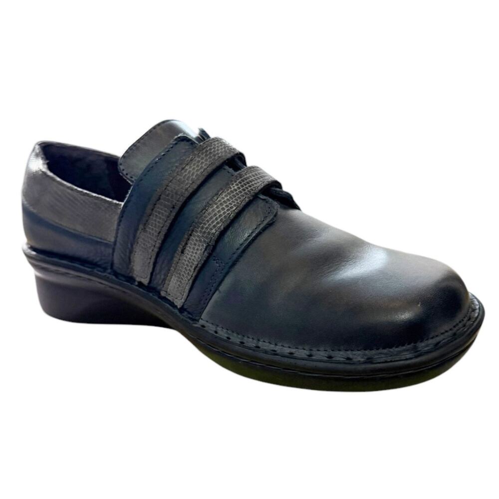 NAOT Celesta Shoes Contrasting Leathers Gray Blue Comfort Israel EU 37 US 6-6.5 - Picture 9 of 10